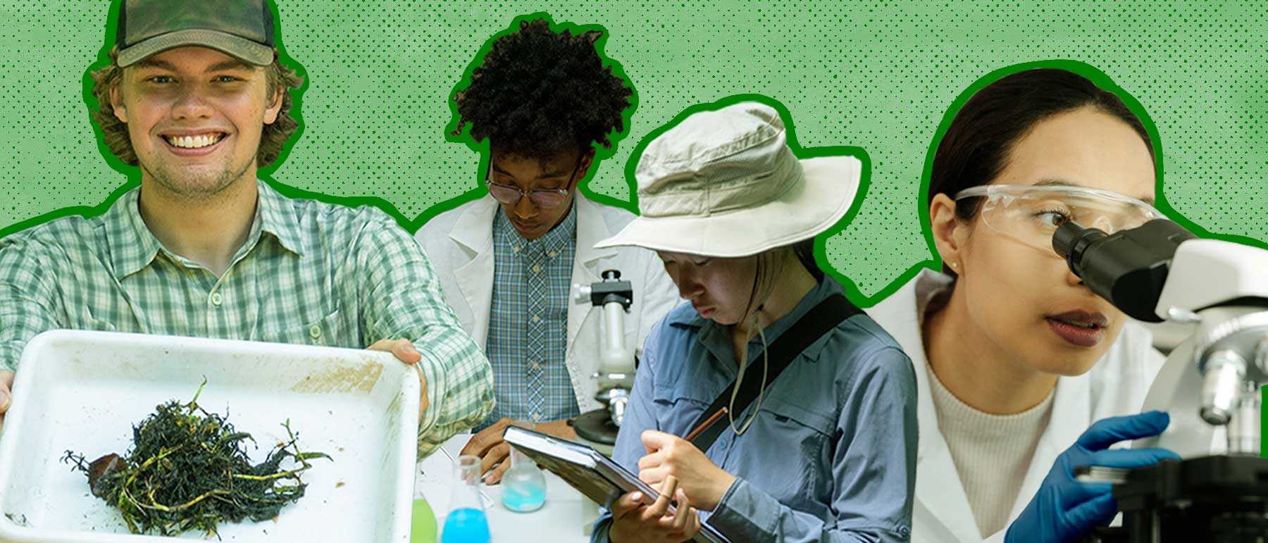 Visit the redesigned Department of Biology website v.c.u. biology students working in the field and in labs