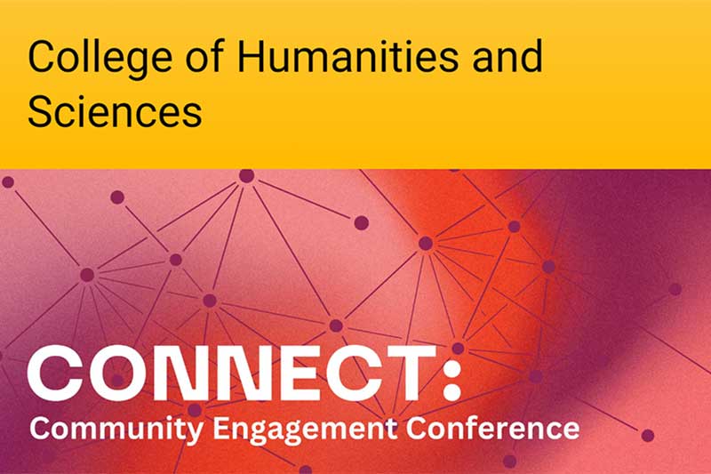 mobile view of the college of humanities and sciences connect: community engagement conference